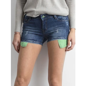 Ladies' blue denim shorts