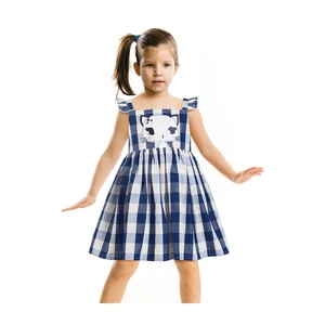 Denokids Star Cat Plaid Dress