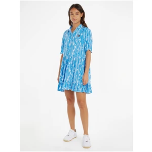 Blue Women Patterned Shirt Dress Tommy Jeans - Women