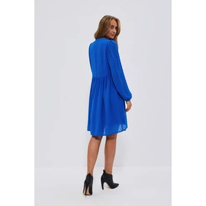 Dress with puffed sleeves - blue