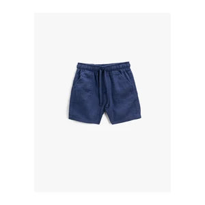 Koton Linen-Mixed Shorts with Tie Waist