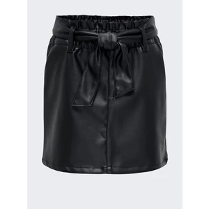 Black girls' leatherette skirt ONLY Karli - Girls