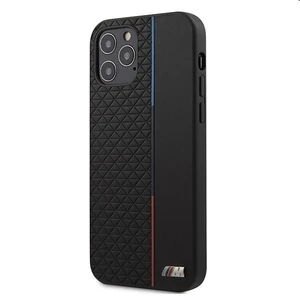 BMW PU Triangles Tricolor Line Tok  iPhone 12/12 Pro, Black