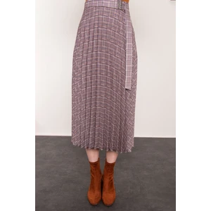 BSL Dark beige pleated skirt