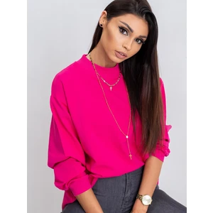 Basic fuchsia cotton sweatshirt