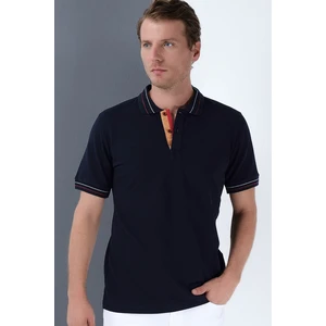 T8567 DEWBERRY MEN's T-SHIRT-LACİVERT