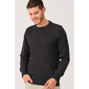 V0354 DEWBERRY MEN'S SWEATER-ANTHRACIC