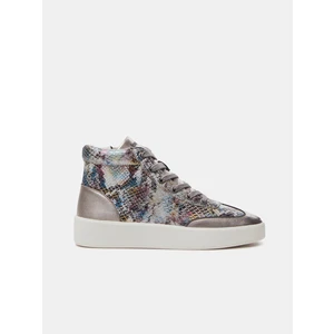 Desigual Women's Patterned Platform Ankle Sneakers in Silver De - Women