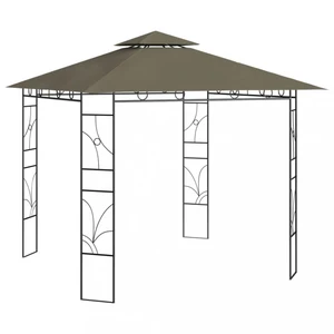 Záhradný altán 3 x 3 m Dekorhome Sivohnedá taupe,Záhradný altán 3 x 3 m Dekorhome Sivohnedá taupe