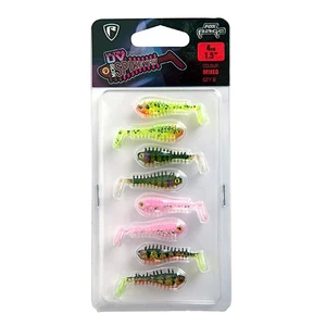 Fox rage gumová nástraha uv micro spikey mixed colour pack 4 cm 8 ks