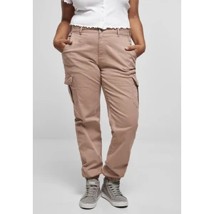 Ladies High Waist Cargo Pants Duskrose