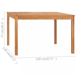 Záhradný jedálenský stôl teak Dekorhome 120x120x77 cm,Záhradný jedálenský stôl teak Dekorhome 120x120x77 cm