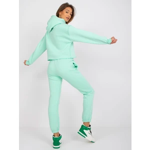 Laraina high-waisted mint sweatshirt set