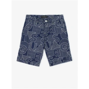 Dark Blue Boys Patterned Shorts Guess - Boys