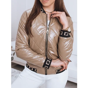 Women's quilted BASEBALL jacket, camel Dstreet TY2563