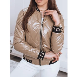 Women's quilted BASEBALL jacket, camel Dstreet TY2563