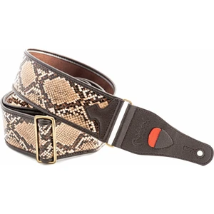 RightOnStraps Snake II Leather guitar strap Beige