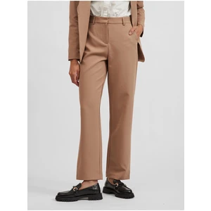 Brown Trousers VILA Britt - Women