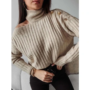 Beige turtleneck ASHLEY 2023 OLAVOGA