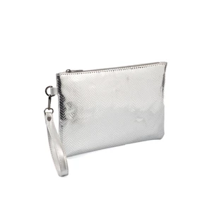 Capone Outfitters Paris Women's Clutch Portfolio Silver Bag