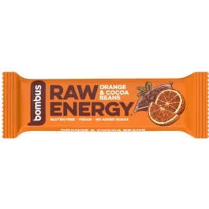 BOMBUS Raw Energy pomeranč a kakaové boby 50 g