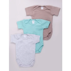 Yoclub Kids's Short Sleeve Bodysuits 3-Pack BOD-0001C-003K