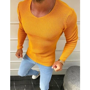 Yellow men's pullover sweater WX1590