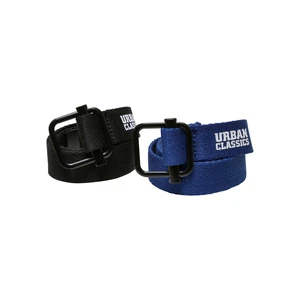 Industrial Canvas Belt Kids 2-Pack Black/Blue