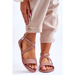 Big Star Leather Ankle Sandals Nude