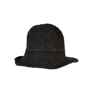 Braid Bast Bucket Hat Black