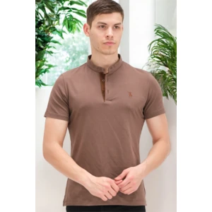 T8560 DEWBERRY T-SHIRT-PLAIN LIGHT BROWN