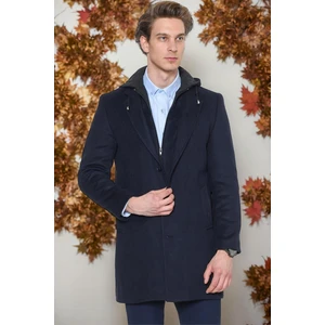 PLT8376 DEWBERRY MEN'S COAT-DARK NAVY BLUE