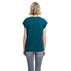 Women's T-shirt with extended shoulder