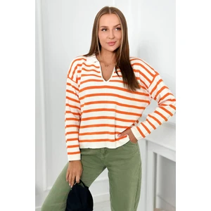 Striped sweater orange