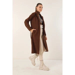 Bigdart 9118 Double Breasted Collar Stamp Coat - Brown