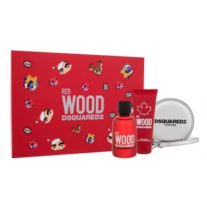 Dsquared2 Red Wood darčeková kazeta toaletná voda 100 ml + sprchovací gél 100 ml + peňaženka pre ženy