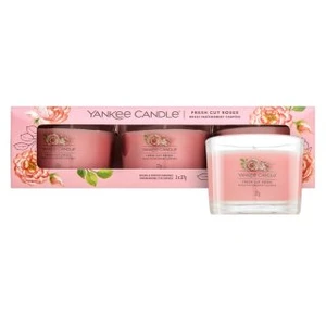 YANKEE CANDLE Votívna sviečka Fresh Cut Roses 3 x 37 g