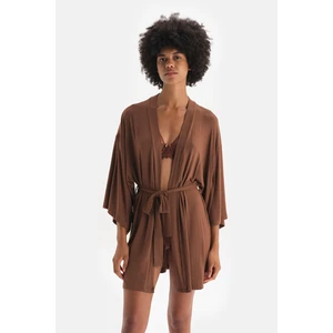 Dagi Dressing Gown - Brown - Midi