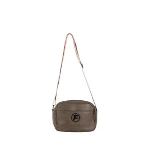 Khaki small messenger bag made of eco leather