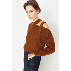 Trendyol Sweater - Brown - Regular fit