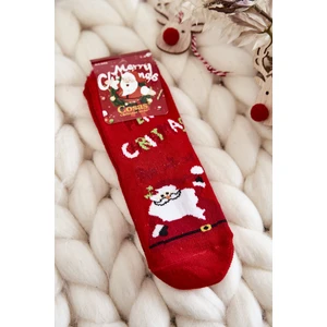 Children's Christmas socks Saint Nicholas Cosas red-green