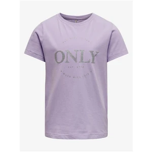 Light purple girly t-shirt ONLY Wendy - Girls