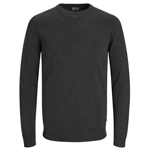 Jack&Jones Pánský svetr JJEBASIC 12137190 Dark Grey Melange XL