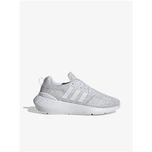 Světle šedé dětské žíhané tenisky adidas Performance Swift RUN 22  - Kluci