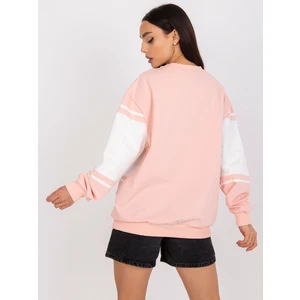 Peach oversized sweatshirt without a hood