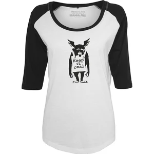 Banksy Koszulka Ape Raglan Biała-Czarny XS