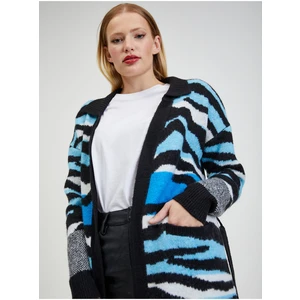 Orsay Blue-Black Women's Patterned Cardigan - Women