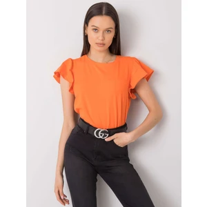 Orange women's cotton blouse