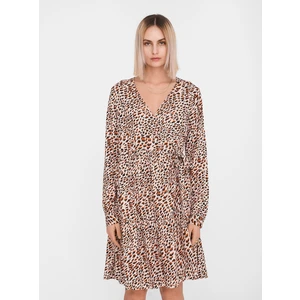 Beige Patterned Dress Noisy May Fiona - Women