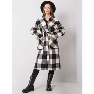 Black and white checked coat